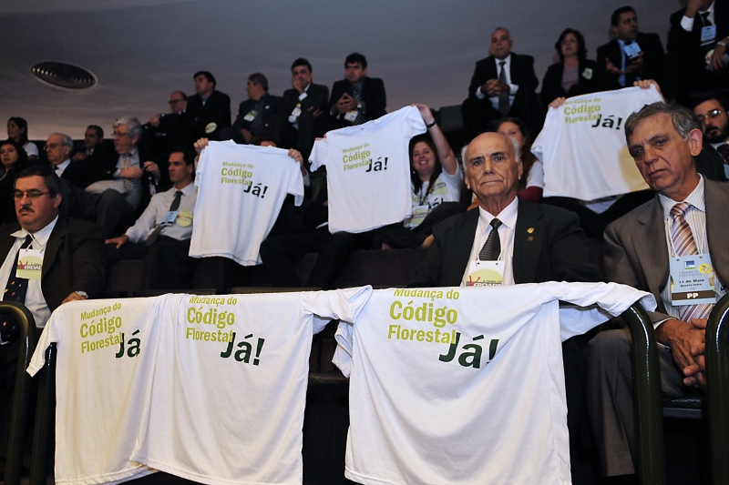 Brasília - Membros da bancada ruralista manifestam-se a favor da votação do novo Código Florestal Brasília - Membros da bancada ruralista manifestam-se a favor da votação do novo Código Florestal