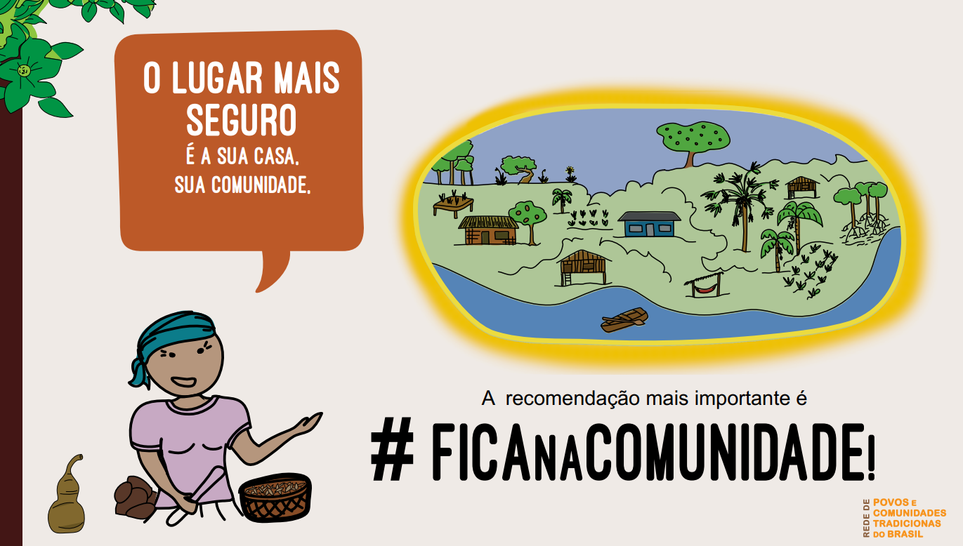 mulher indigena dá recomendações de segurança enquanto aponta para o desenho de uma aldeia mulher indigena dá recomendações de segurança enquanto aponta para o desenho de uma aldeia