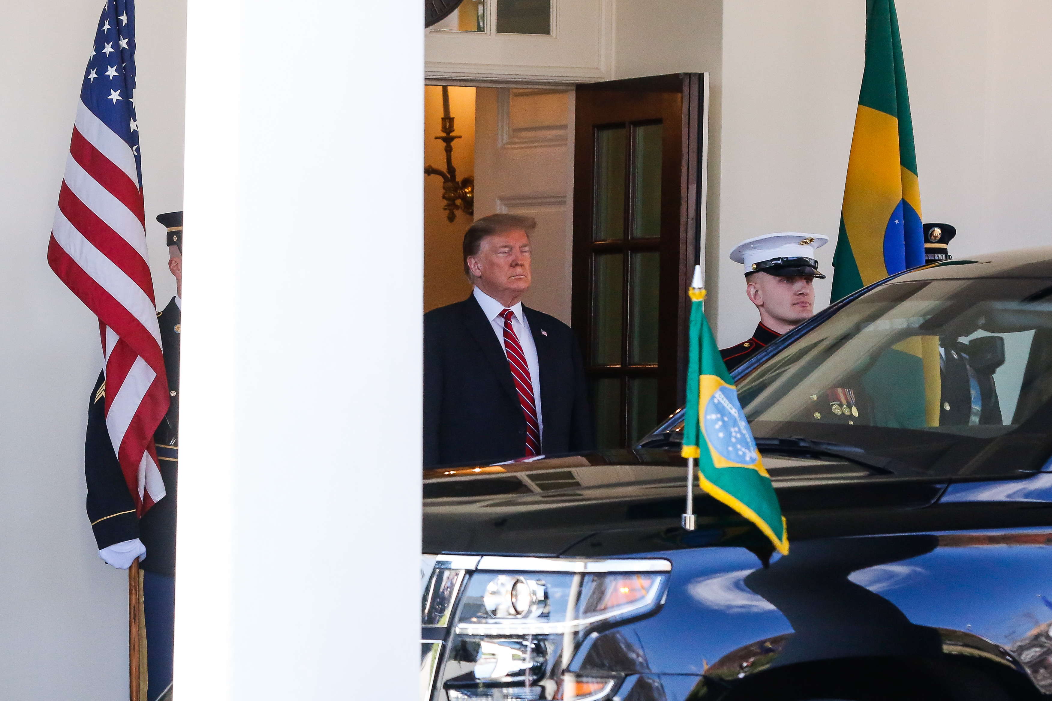 (Washington, DC - EUA 19/03/2019) O Senhor Donald Trump, Presidente dos Estados Unidos da América, recepciona o Presidente da República Jair Bolsonaro. (Washington, DC - EUA 19/03/2019) O Senhor Donald Trump, Presidente dos Estados Unidos da América, recepciona o Presidente da República Jair Bolsonaro.