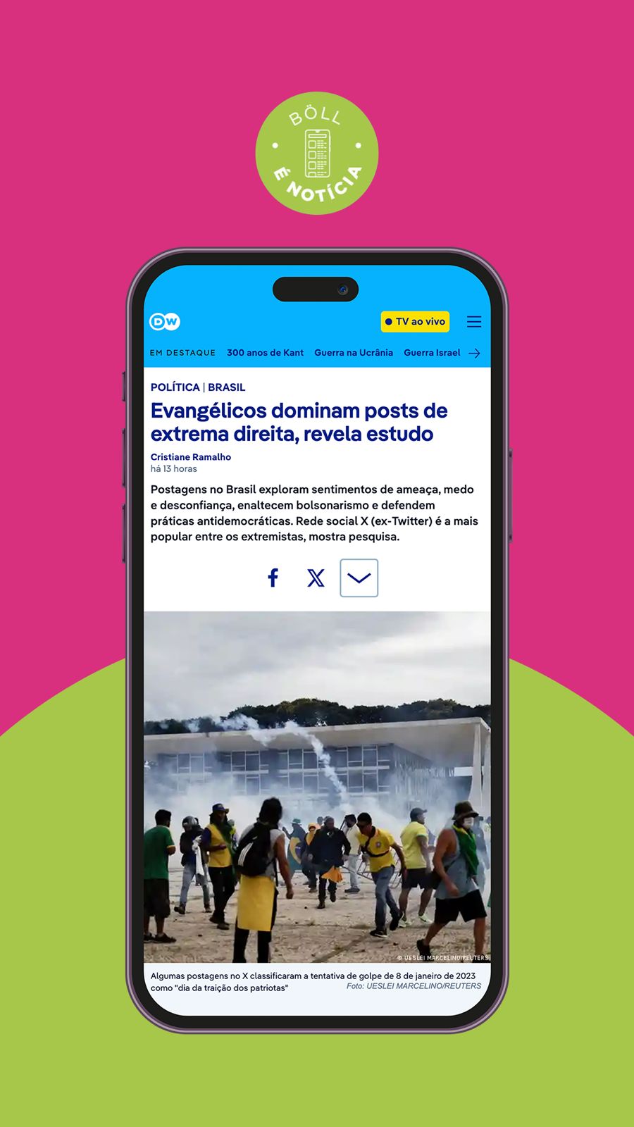 Matéria DW Brasil: “Evangélicos dominam posts de extrema direita, revela estudo”