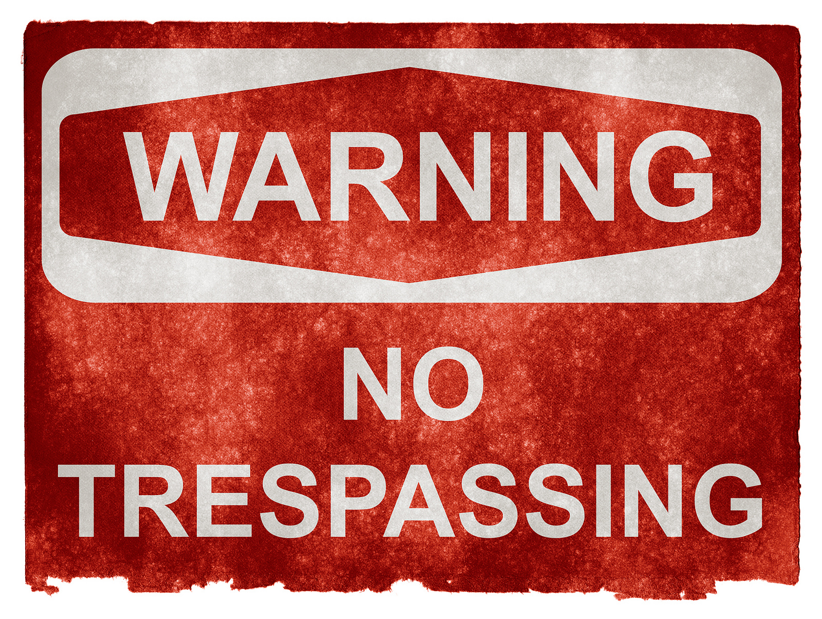 Warning. No trespassing