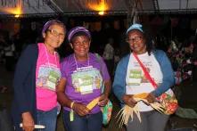Três mulheres participantes do IV Encontro Nacional de Agroecologia 