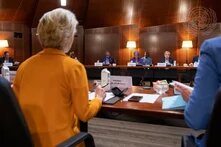 United Nations Organization Ursula Von der Leyen talking about Climate Funds