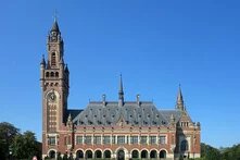 Frente do Jardim da Paz do Palácio de Haia