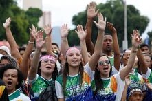 Mulheres na Marcha para Jesus