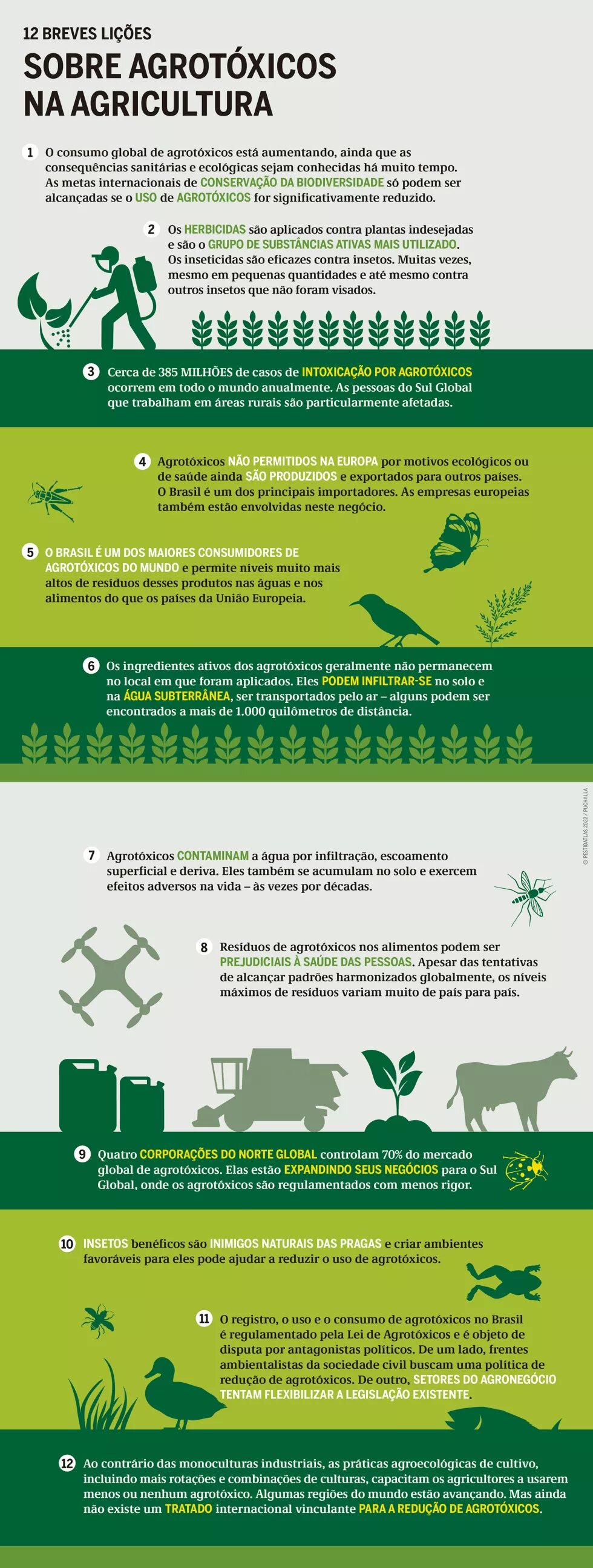 Infográfico: 12 breves lições sobre agrotóxicos na agricultura