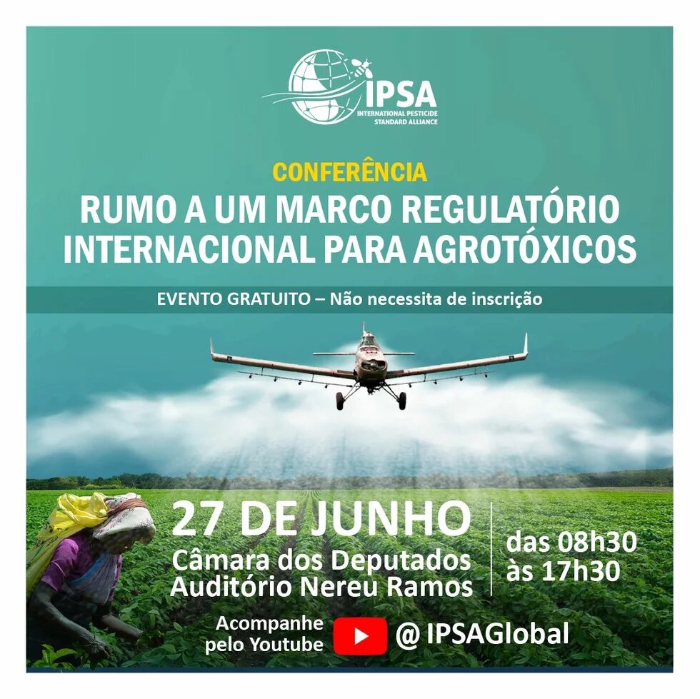 Card sobre a Conferência “Rumo a um Marco Regulatório Internacional para Agrotóxicos” 