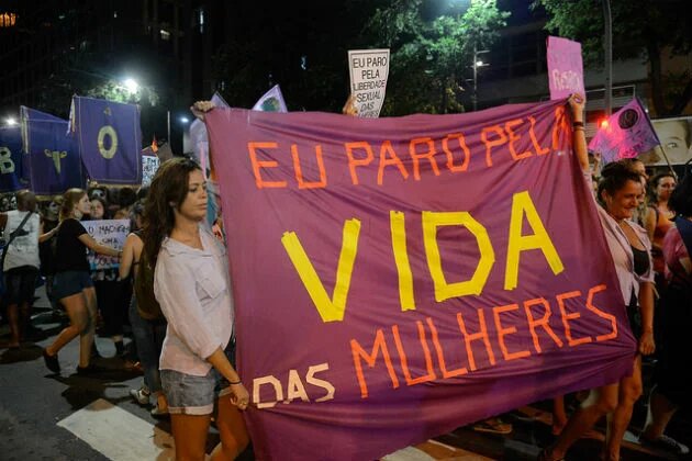 Marcha das Mulheres no Rio de Janeiro