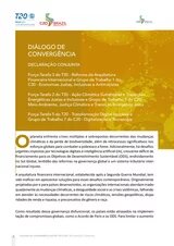 Capa Diálogo de Convergências: Declaração conjunta C20 e T20