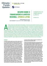 Capa - Resumo sobre o financiamento climático regional: América Latina