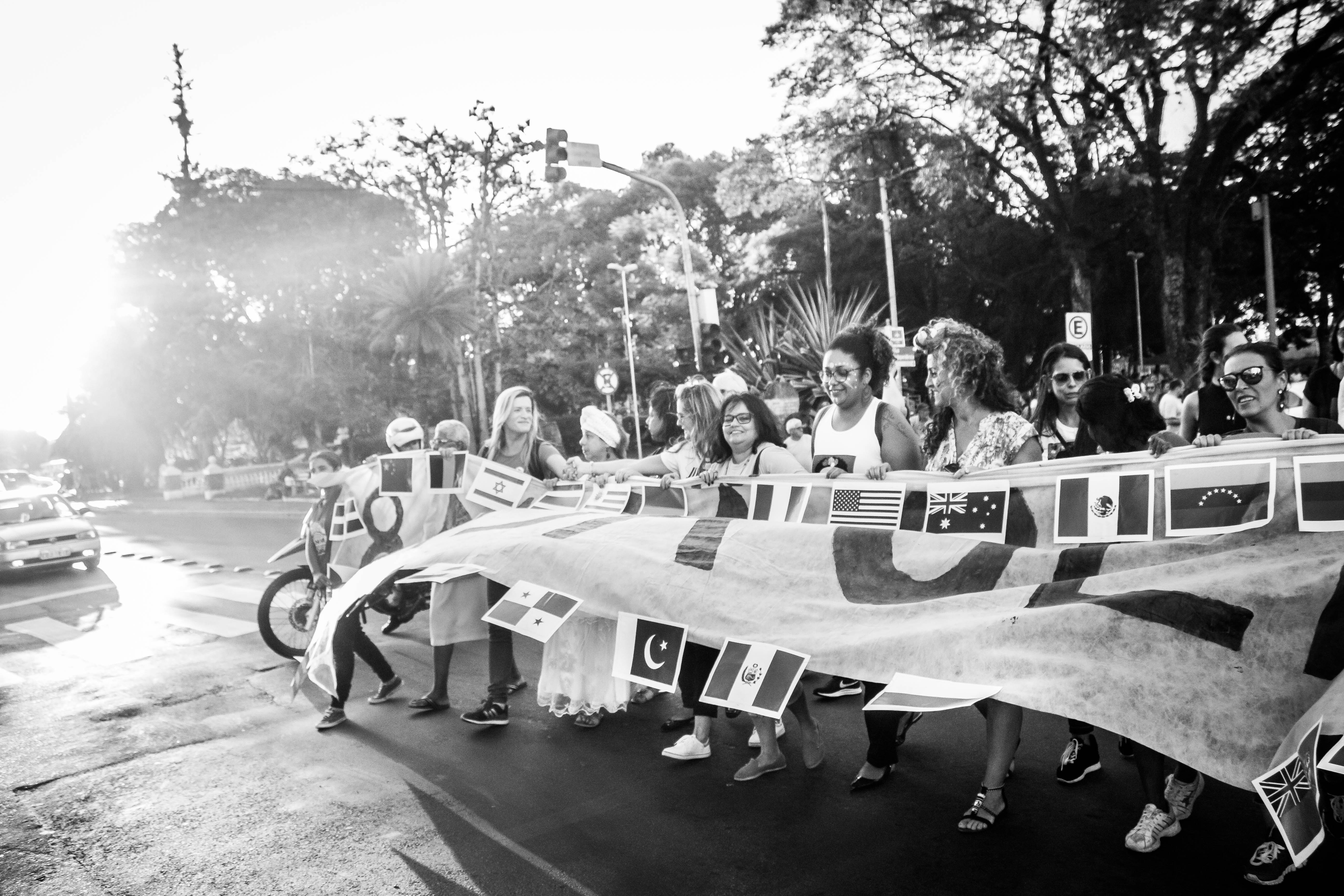 Caminhada pelo Dia Internacional da Mulher, em São Leopoldo, região metropolitana de Porto Alegre. Caminhada pelo Dia Internacional da Mulher, em São Leopoldo, região metropolitana de Porto Alegre.